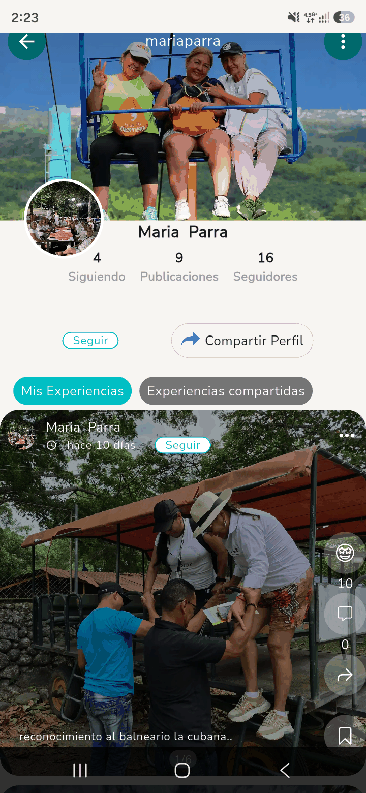 Perfil Viajero en VenXplor